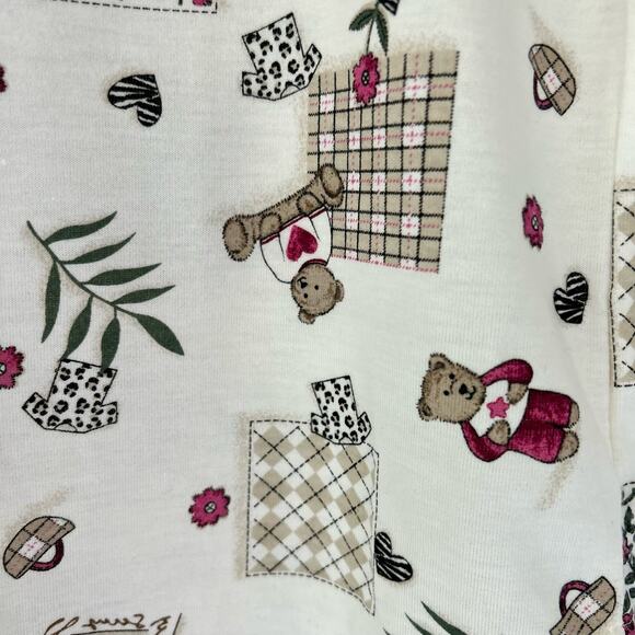 New Vintage fashion bug Henley teddy bear novelty Cottagecore 90s Y2K cute XL - Picture 9 of 10